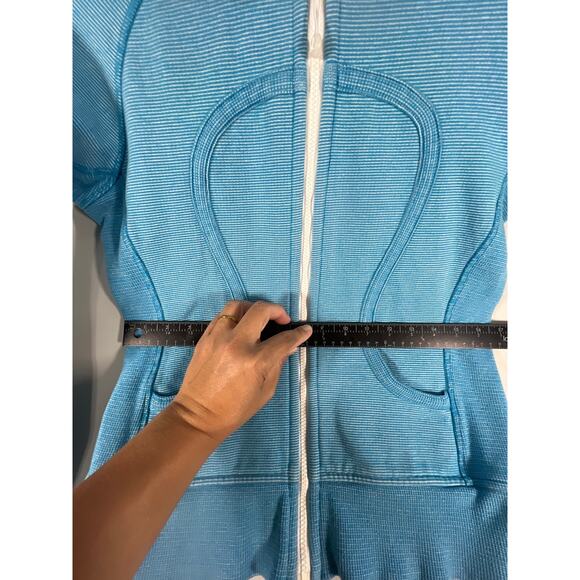Lululemon Scuba Hoodie Jacket Wee Are From Space Yellow Beaming Blue Size: 8 - Picture 5 of 10